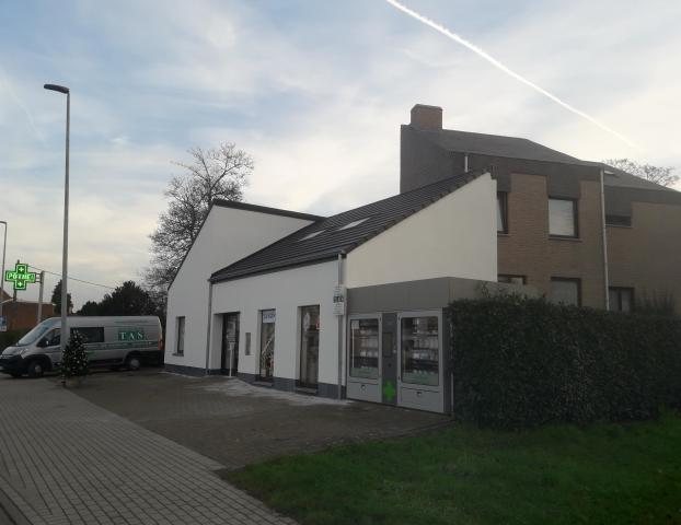 Gepleisterde gevel in Grembergen